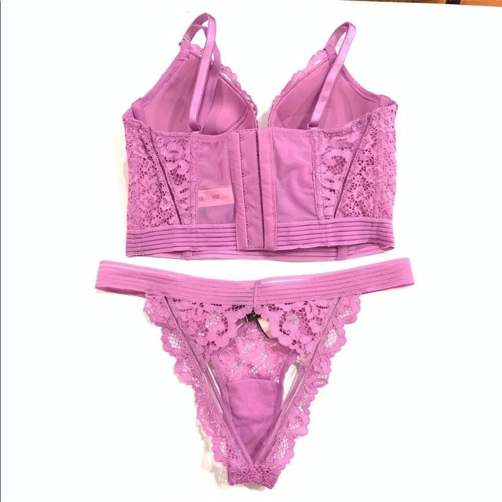 Victoria’s Secret Very Sexy set longline bra & cheeky panty 32DD / S